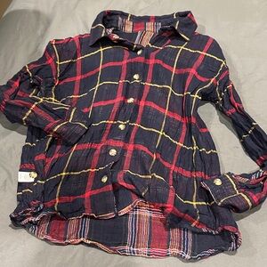G&L Reversible Plaid Shirt - Red and Blue